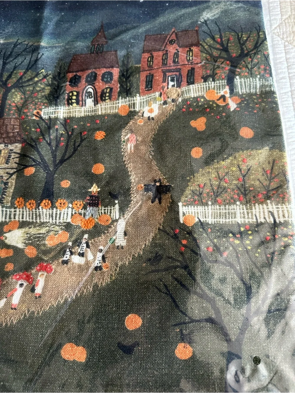 NWT West Elm x Nicole Cicak Halloween Harvest Pillow Cover 20x20 Embroidered